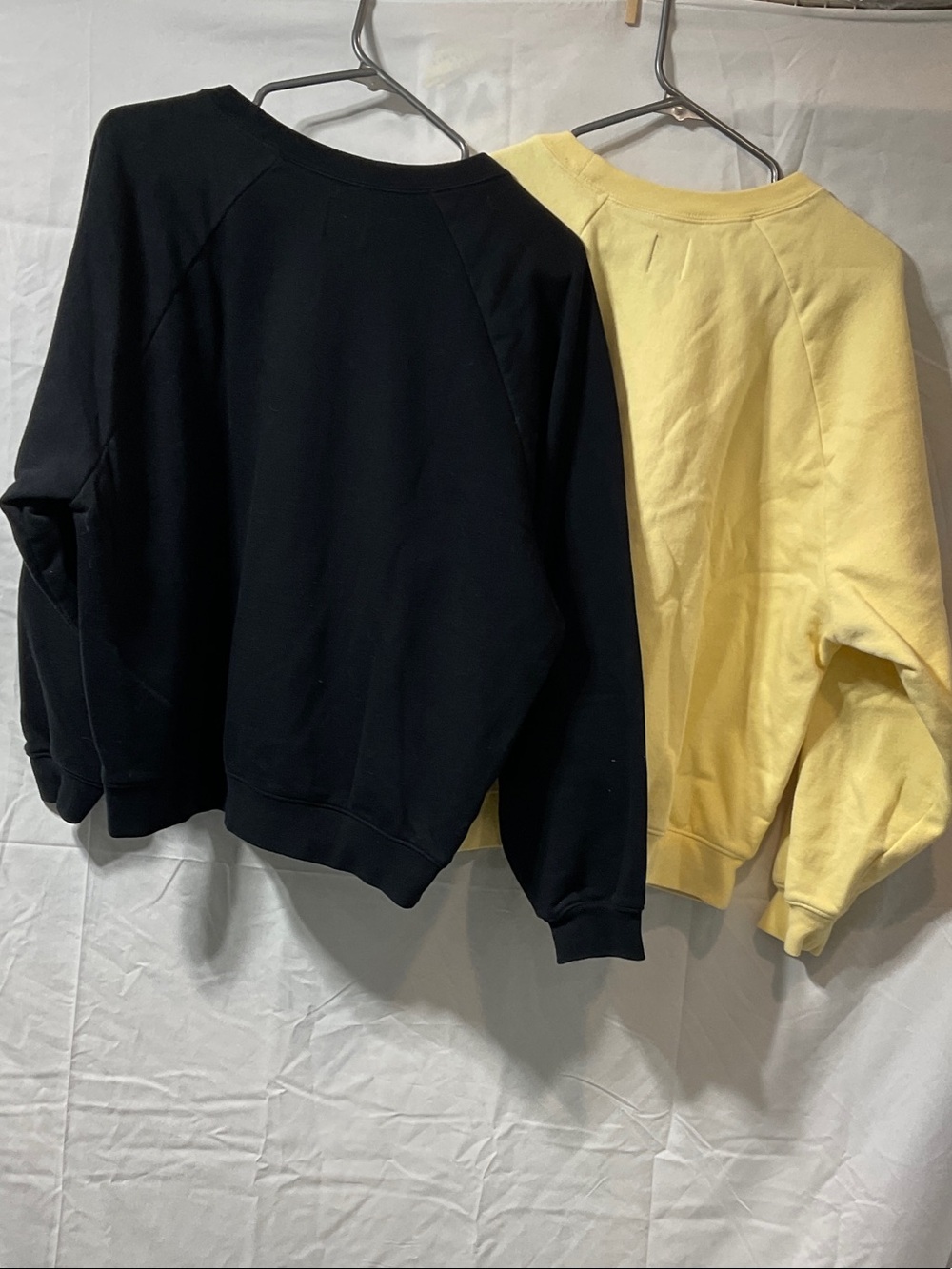 Two GAP Navy Label on Yellow & Black Fleece Sweatshirts.  Never worn.